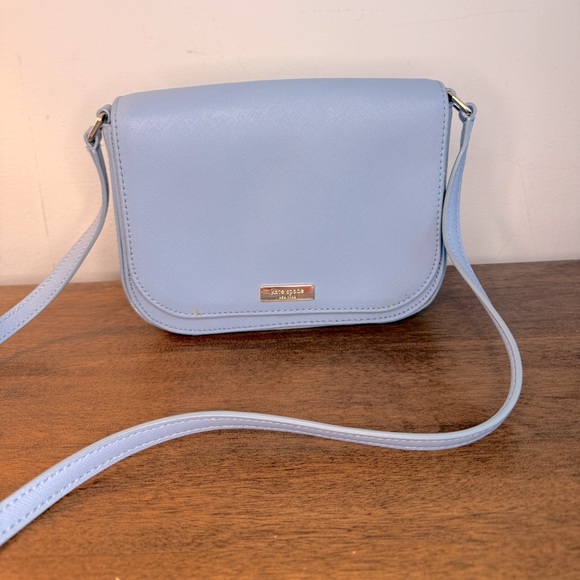 kate spade Handbags - Authenticated Kate Spade New York Light Blue Saffiano Leather Crossbody Bag